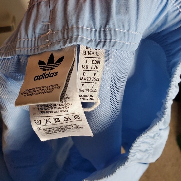 Adidas Blue Repeat Trefoil Graphic Logo Swim Shorts - Picture 8 of 9